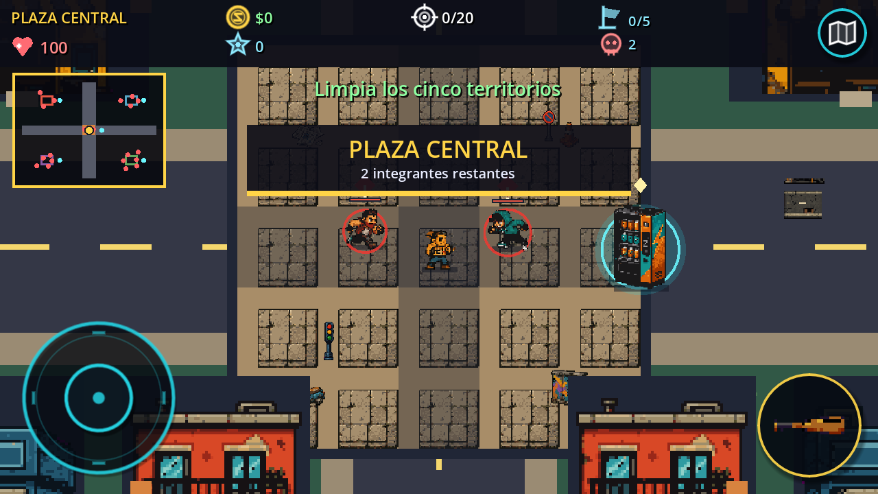 Escena jugable de Plaza Central en Via Culpa